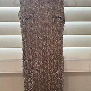Laundry By Shelli Segal Bronze Sequin Dress